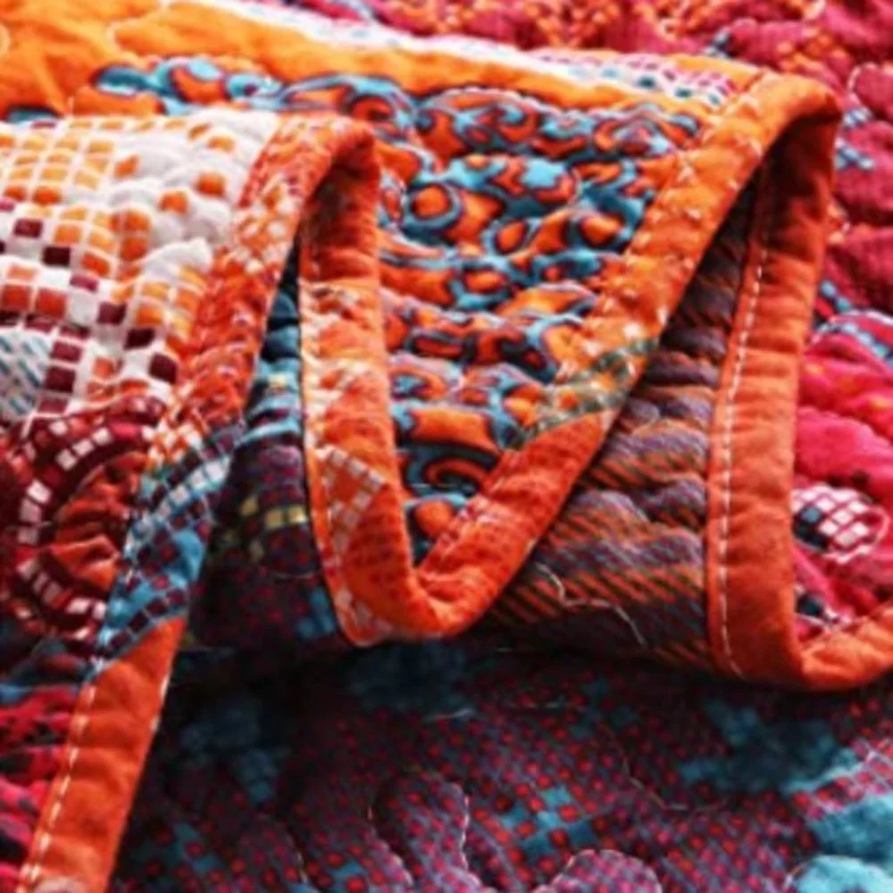 Cotton Boho Fall Throw Blanket